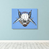 Suicide Squad | Boomerang Fist Tattoo Art Canvas Afdruk (Insitu (Houten vloer))