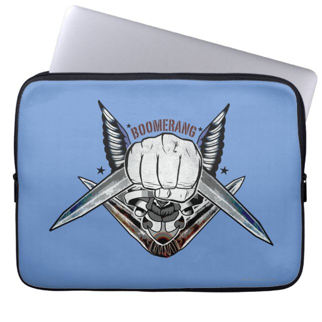 Suicide Squad | Boomerang Fist Tattoo Art Laptop Sleeve (Voorkant)
