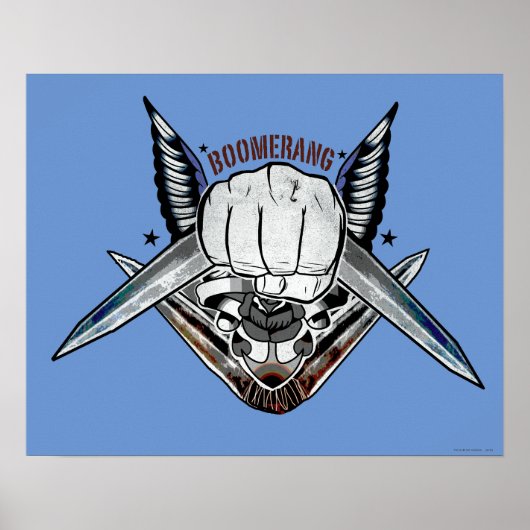 Suicide Squad | Boomerang Fist Tattoo Art Poster (Voorkant)