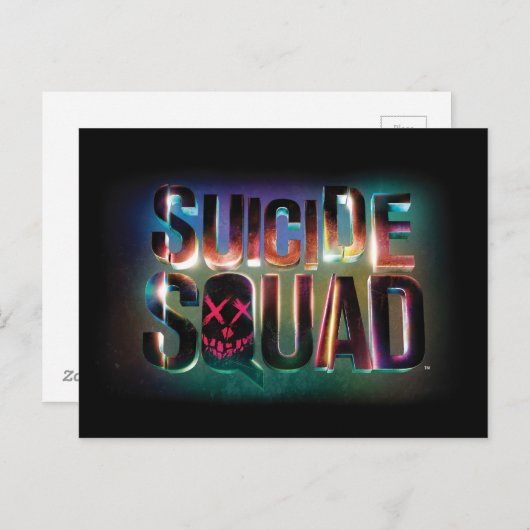 Suicide Squad | Colorful Glow Logo Briefkaart (Voorkant / Achterkant)