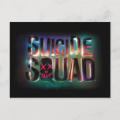 Suicide Squad | Colorful Glow Logo Briefkaart (Voorkant)