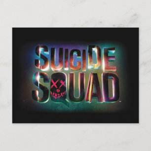 Suicide Squad   Colorful Glow Logo Briefkaart