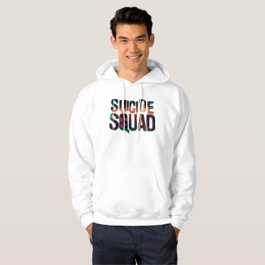 Suicide Squad | Colorful Glow Logo Hoodie (Voorkant volledig)
