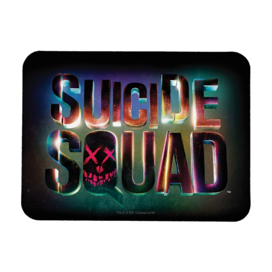 Suicide Squad | Colorful Glow Logo Magneet (Horizontaal)