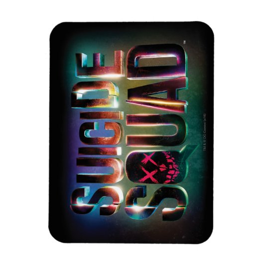 Suicide Squad | Colorful Glow Logo Magneet (Verticaal)