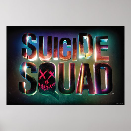 Suicide Squad | Colorful Glow Logo Poster (Voorkant)