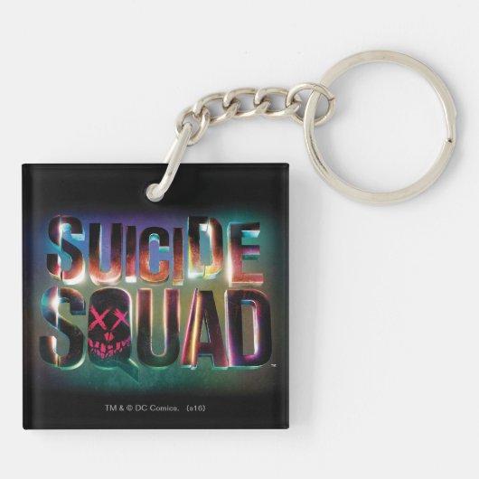 Suicide Squad | Colorful Glow Logo Sleutelhanger (Achterkant)