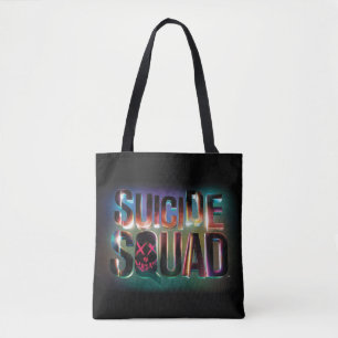Suicide Squad   Colorful Glow Logo Tote Bag