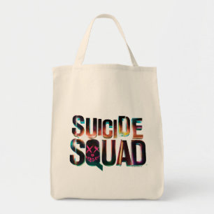 Suicide Squad Colorful Glow Logo Tote Bag
