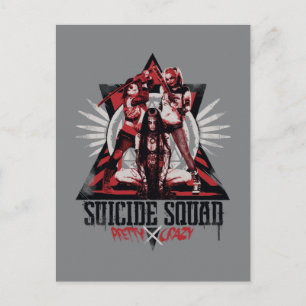 Suicide Squad    Crazy Squad Girls Briefkaart