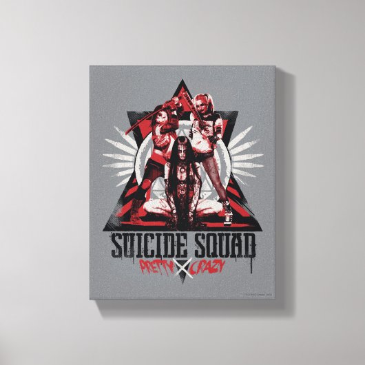 Suicide Squad | Crazy Squad Girls Canvas Afdruk (Voorkant)