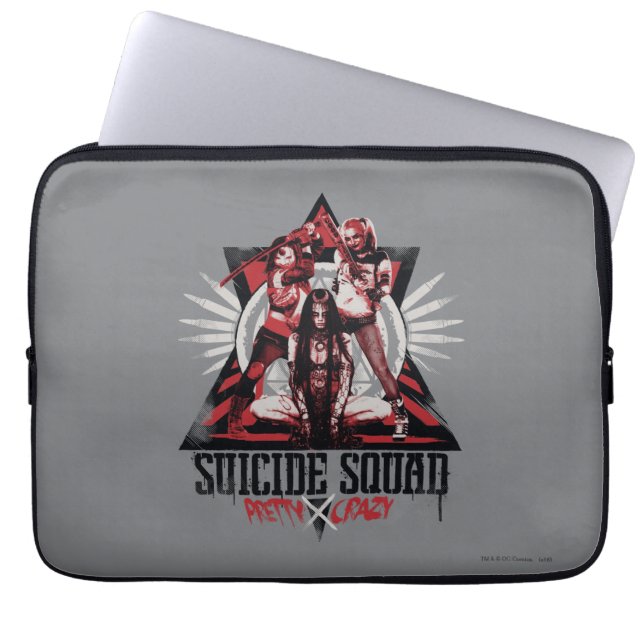 Suicide Squad |  Crazy Squad Girls Laptop Sleeve (Voorkant)