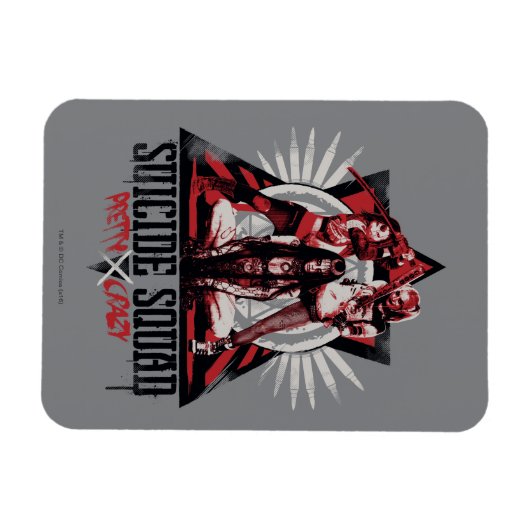 Suicide Squad |  Crazy Squad Girls Magneet (Horizontaal)