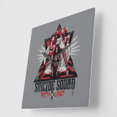 Suicide Squad |  Crazy Squad Girls Vierkante Klok (Hoek)