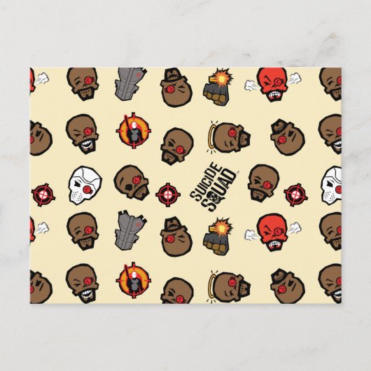 Suicide Squad | Deadshot Emoji Pattern Briefkaart (Voorkant)