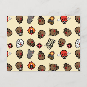 Suicide Squad   Deadshot Emoji Pattern Briefkaart