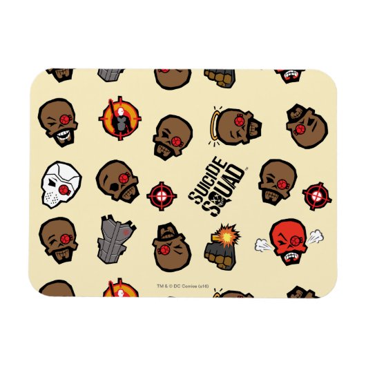 Suicide Squad | Deadshot Emoji Pattern Magneet (Horizontaal)