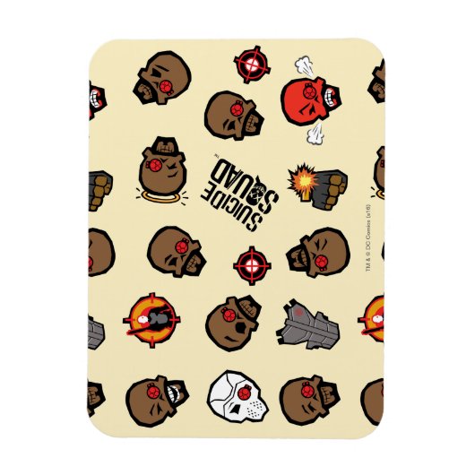 Suicide Squad | Deadshot Emoji Pattern Magneet (Verticaal)