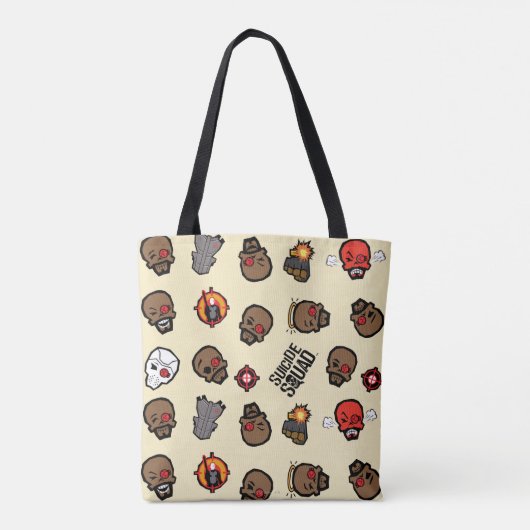 Suicide Squad | Deadshot Emoji Pattern Tote Bag (Achterkant)