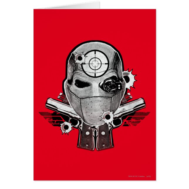 Suicide Squad | Deadshot Masker & Pistolen Tattoo  (Voorkant)
