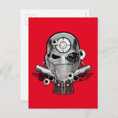Suicide Squad | Deadshot Masker & Pistolen Tattoo  Briefkaart (Voorkant / Achterkant)