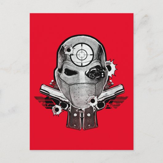 Suicide Squad | Deadshot Masker & Pistolen Tattoo  Briefkaart (Voorkant)