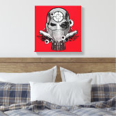 Suicide Squad | Deadshot Masker & Pistolen Tattoo  Canvas Afdruk (Insitu (Slaapkamer))