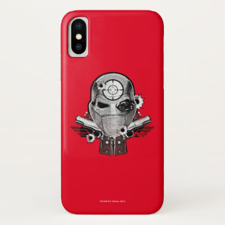 Suicide Squad | Deadshot Masker & Pistolen Tattoo iPhone X Hoesje