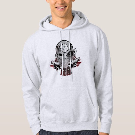 Suicide Squad | Deadshot Masker & Pistolen Tattoo  Hoodie (Voorkant)