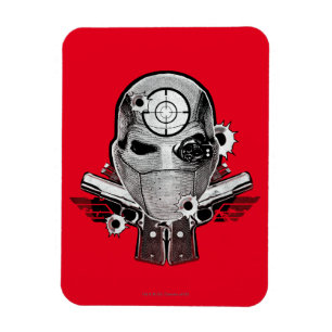 Suicide Squad Deadshot Masker & Pistolen Tattoo Magneet