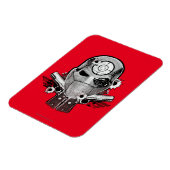 Suicide Squad | Deadshot Masker & Pistolen Tattoo  Magneet (Linkerzijde)