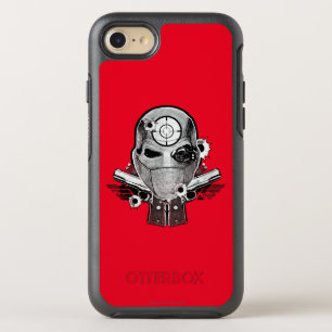Suicide Squad   Deadshot Masker & Pistolen Tattoo  OtterBox Symmetry iPhone 8/7 Hoesje