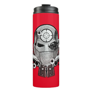Suicide Squad   Deadshot Masker & Pistolen Tattoo  Thermosbeker