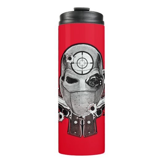 Suicide Squad | Deadshot Masker & Pistolen Tattoo  Thermosbeker (Voorkant)
