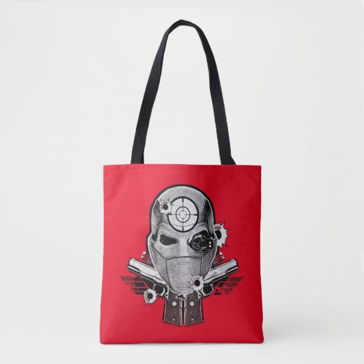 Suicide Squad | Deadshot Masker & Pistolen Tattoo  Tote Bag (Voorkant)