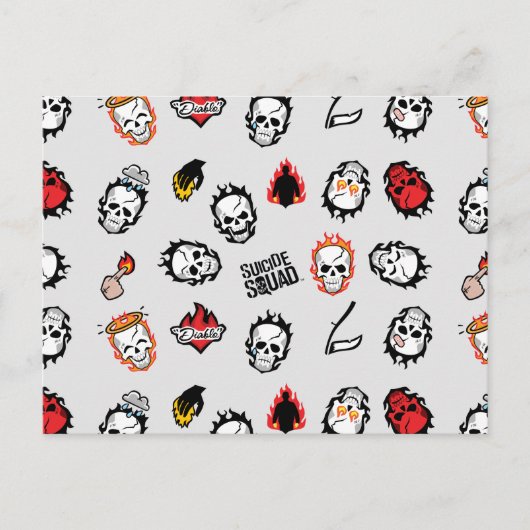 Suicide Squad | Diablo Emoji Pattern Briefkaart (Voorkant)