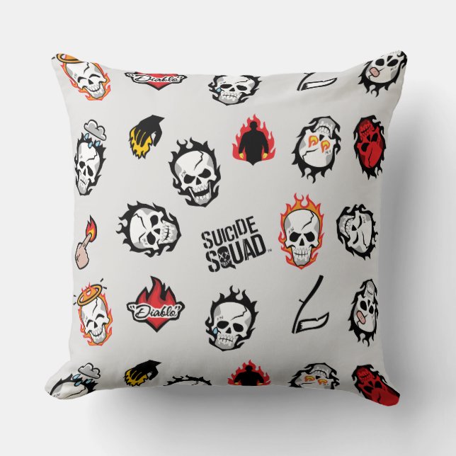 Suicide Squad | Diablo Emoji Pattern Kussen (Voorkant)