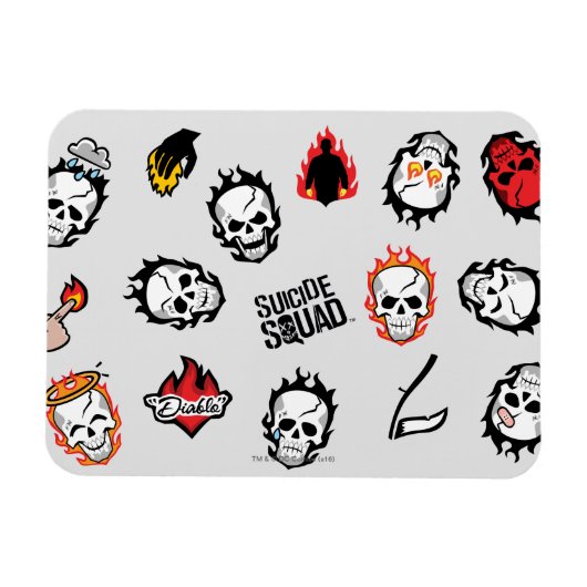 Suicide Squad | Diablo Emoji Pattern Magneet (Horizontaal)