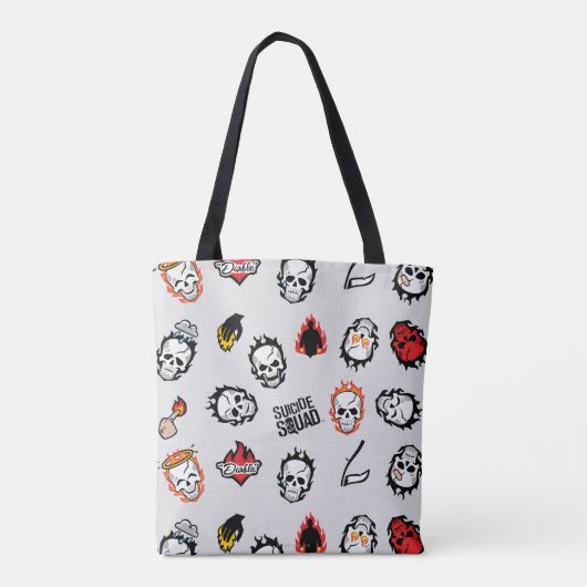 Suicide Squad | Diablo Emoji Pattern Tote Bag (Achterkant)