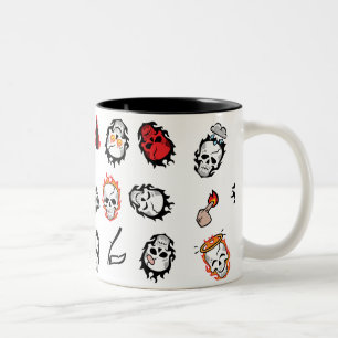 Suicide Squad Diablo Emoji Pattern Tweekleurige Koffiemok