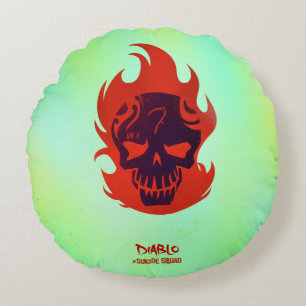 Suicide Squad   Diablo Head-pictogram Rond Kussen