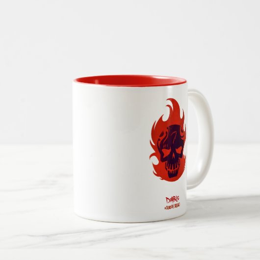 Suicide Squad | Diablo Head-pictogram Tweekleurige Koffiemok (Voorkant rechts)