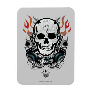 Suicide Squad Diablo Skull & Flames Tattoo Art Magneet