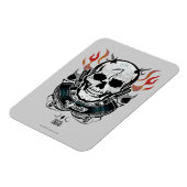 Suicide Squad | Diablo Skull & Flames Tattoo Art Magneet (Linkerzijde)