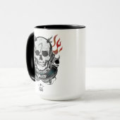 Suicide Squad | Diablo Skull & Flames Tattoo Art Mok (Voorkant links)