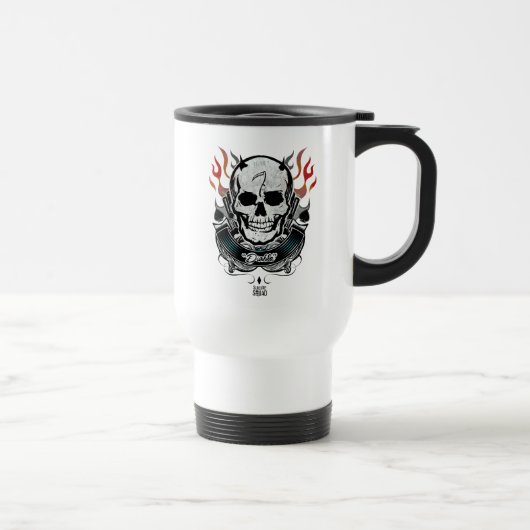 Suicide Squad | Diablo Skull & Flames Tattoo Art Reisbeker (Rechts)