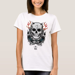 Suicide Squad Diablo Skull & Flames Tattoo Art T-shirt