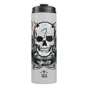 Suicide Squad   Diablo Skull & Flames Tattoo Art Thermosbeker