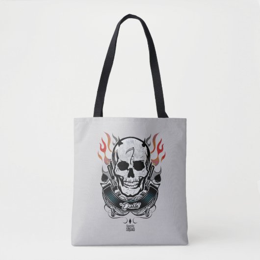Suicide Squad | Diablo Skull & Flames Tattoo Art Tote Bag (Voorkant)