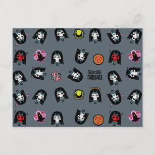 Suicide Squad   Enchantress Emoji Pattern Briefkaart
